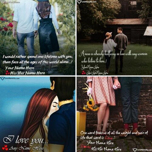 Romantic Couple Name Generator and Love Wallpaper Editing